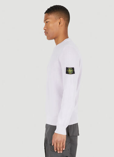 Logo-Patch Knitted Sweater Stone Island Logo-Patch Knitted Sweater Pink sto0148051