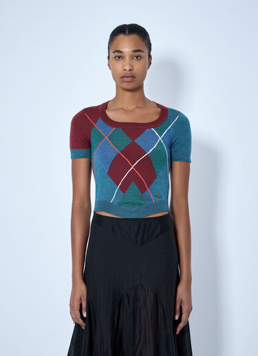 LN-CC® - Vivienne Westwood: Argyle Bodice Tee - Green Vivienne Westwood Argyle Bodice Tee Green vvw0265023