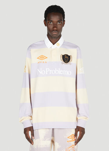 Stripe Print Rugby Shirt Aries x Umbro Stripe Print Rugby Shirt Beige aru0153005