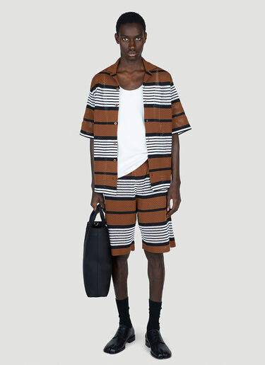Burberry Striped Track Shorts Brown bur0152039