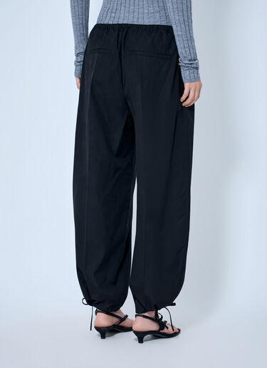 LN-CC® - Toteme: Drawstring Cotton Trousers - Black Toteme Drawstring Cotton Trousers Black tot0265014