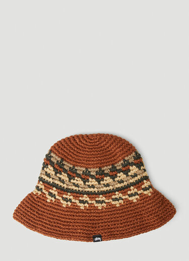 Stüssy Fairisle Bucket Hat Brown sts0151022