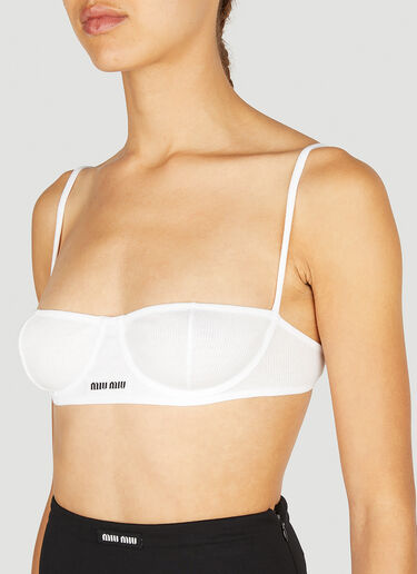 Miu Miu Logo Bra White miu0252023