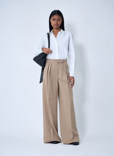 Max Mara Wool Tailored Pants Brown max0263033