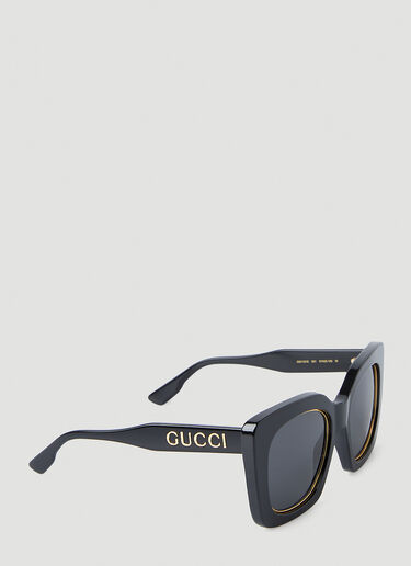Gucci オーバーサイズ スクエアサングラス ブラック guc0247363