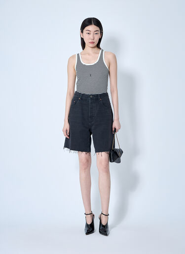 Saint Laurent Denim Shorts Black sla0260072