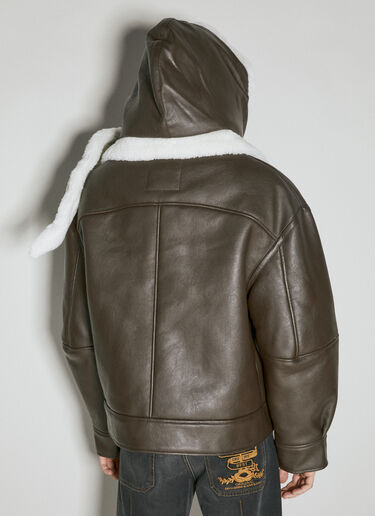 Y/Project Synthetic Leather Wired Hood Brown ypr0153016