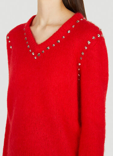 Gucci Stud Trim Sweater Red guc0251068