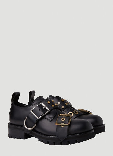 Vivienne Westwood コンバットバックル アンクルブーツ ブラック vvw0249057