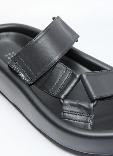 MM6 Maison Margiela 织带厚底便鞋 黑色 mmm0255033