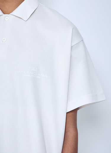 Balenciaga Interwinded Polo Shirt White bal0159001