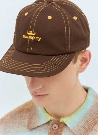 Awake NY Crown Logo Baseball Cap Brown awk0159004