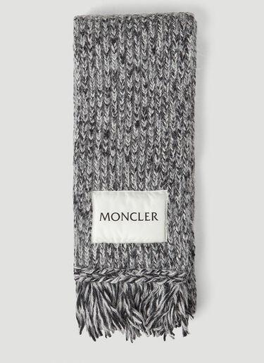 Moncler 针织徽标围巾 灰 mon0246036