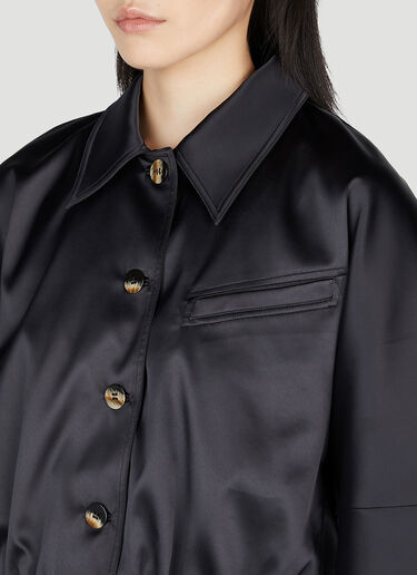 双层缎面夹克 GANNI 双层缎面夹克 黑色 gan0253018