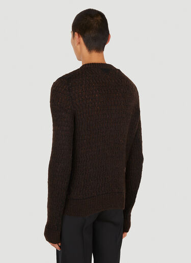 Bottega Veneta Lace Effect Sweater Brown bov0150024