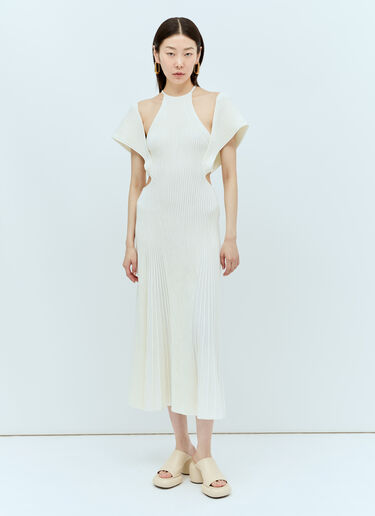 Chloé 镂空无袖网眼连衣裙  米色 chl0256003