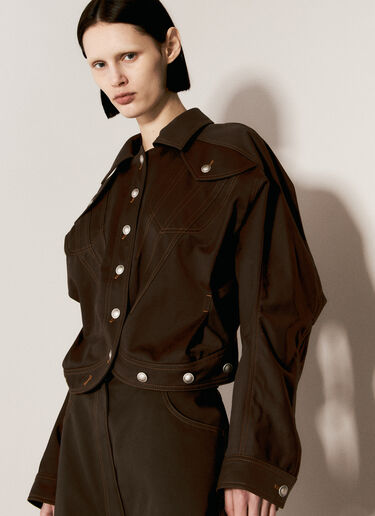 Kiko Kostadinov Apollinaire Cropped Jacket Brown kko0256003