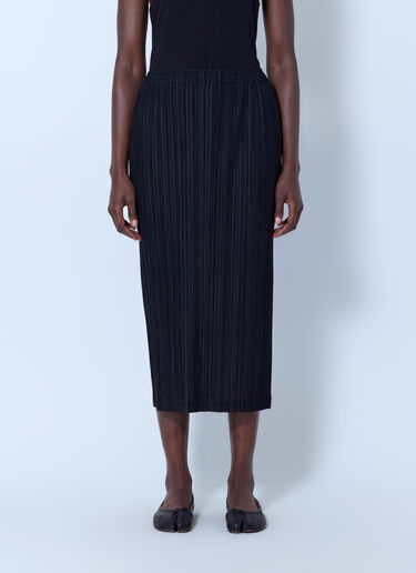 LN-CC® - Pleats Please Issey Miyake: Thicker Bottoms 1 Midi Skirt - Black Pleats Please Issey Miyake Thicker Bottoms 1 Midi Skirt Black plp0266059