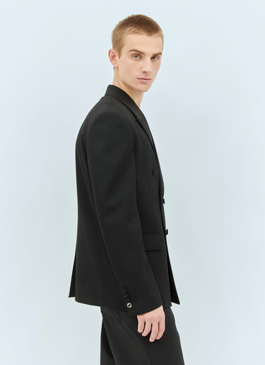 Gucci Double-Breasted Wool Blazer Black guc0158003