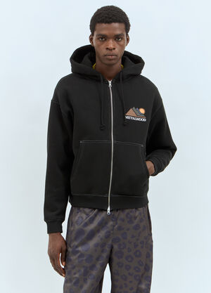 Metalwood Studio Sunshine Zip-Up Hooded Sweatshirt Black met0156010