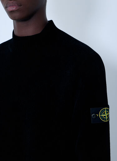Logo Patch Sweater Stone Island Logo Patch Sweater Black sto0164012