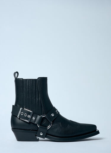 GANNI Low-Cut Western Chelsea Boots Black gan0259054