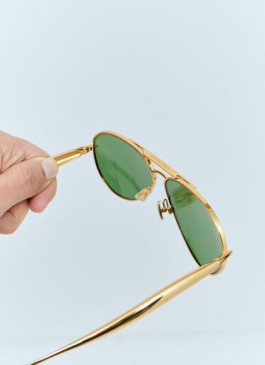 Bottega Veneta Sardine Aviator Sunglasses Gold bos0355005