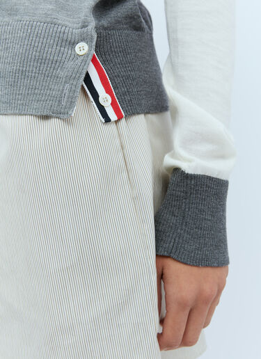 4バー・ウールセーター Thom Browne 4バー・ウールセーター グレー thb0253013