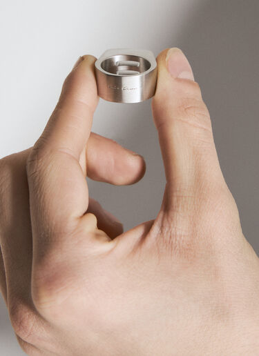 Rick Owens Grill Ring Silver ric0155044