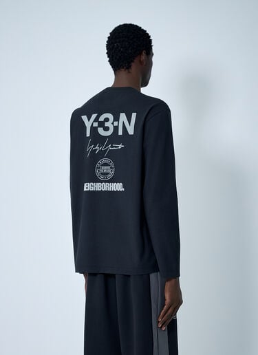Logo Motif T-Shirt Y-3 X NBHD Logo Motif T-Shirt Black ynb0162010