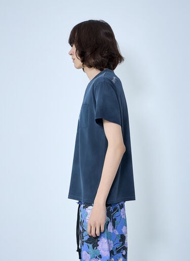 ERL Puke T-Shirt Blue erl0164007