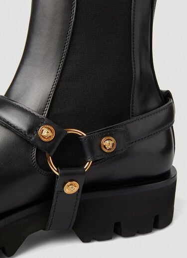 La Medusa Plaque Chelsea Boots Versace La Medusa Plaque Chelsea Boots Black ver0149048