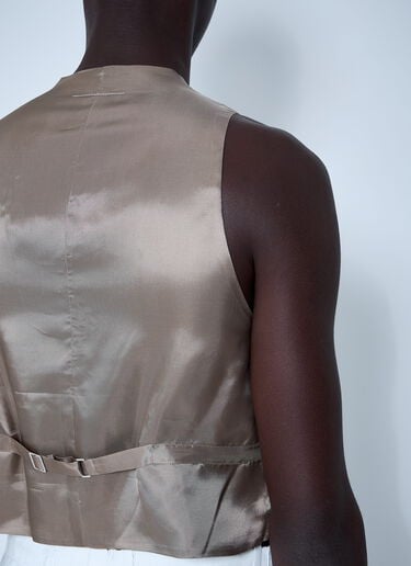 MM6 Maison Margiela Half Painted Vest White mmm0160003