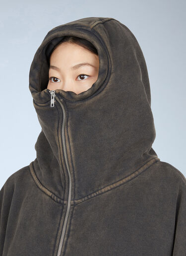 Entire Studios Washed Heavy Hooded Sweatshirt Black ent0353003