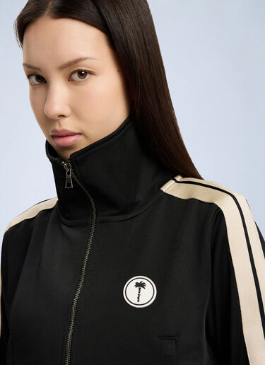 Palm Angels Tree Logo Crop Track Jacket Black pma0264181