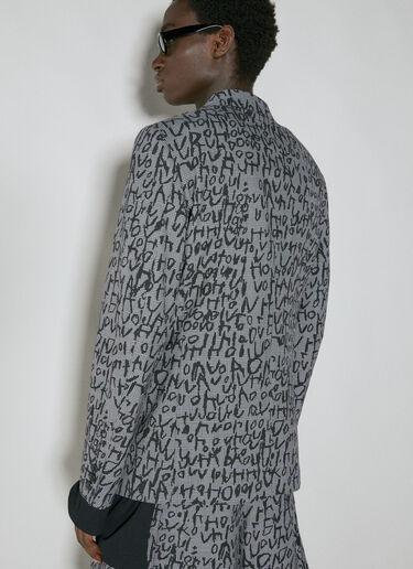 千鳥格子モノグラムブレザー Comme des Garçons Homme Plus 千鳥格子モノグラムブレザー グレー hpl0154001