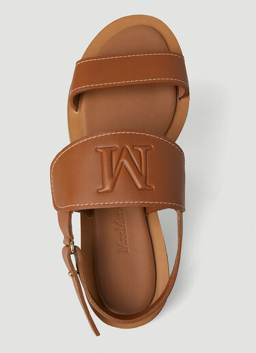 Max Mara Diana 샌들 브라운 max0252038