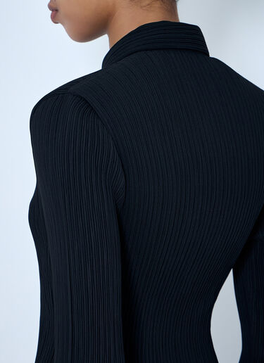 Issey Miyake Textured Button-Down Shirt Black ism0264008