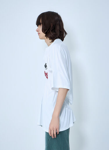 LUEDER Shirred Football T-Shirt White ldr0364009