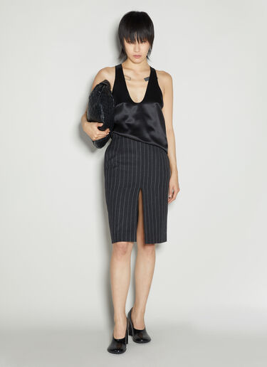Saint Laurent シルクタンクトップ ブラック sla0254003