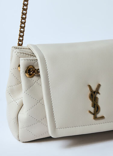 Saint Laurent Mini Nolita Crossbody Bag Cream sla0259084