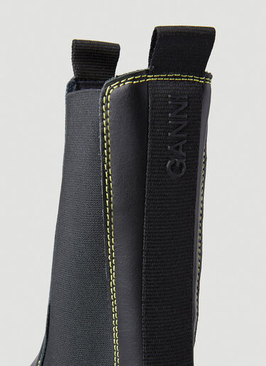 GANNI Leather Chelsea Boots Black gan0246036