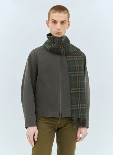 Burberry Narrow Check Cashmere Scarf Grey bur0158016