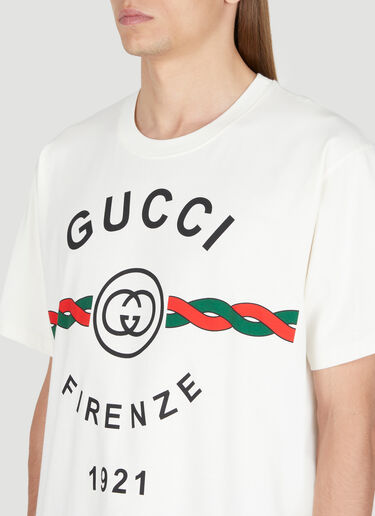 Gucci Firenze 1921 T-Shirt Cream guc0153058