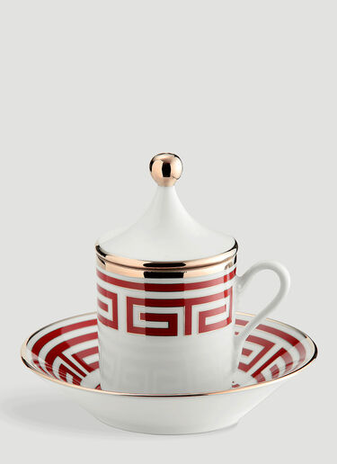 Ginori 1735 Set of Two Labirinto Tête à Tête Red wps0644460