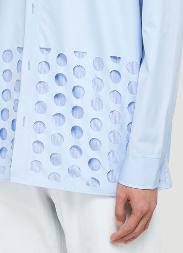 Maison Margiela Punched Hole Shirt Blue mla0141004