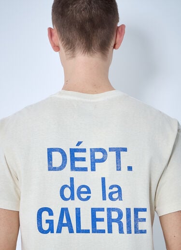 Gallery Dept. French Logo Print T-Shirt Cream gdp0160009