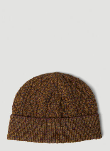 Snow Peak Mixed Knit Beanie Hat Brown snp0150026