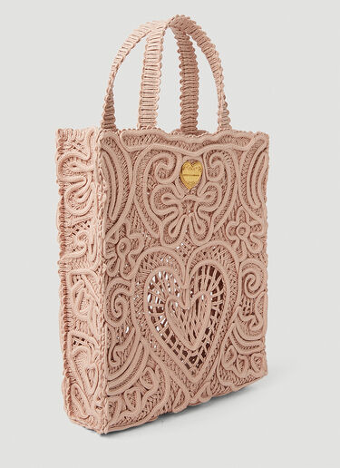 Dolce & Gabbana Embroidered Shopper Bag Pink dol0251031