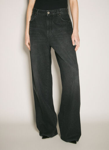 Jean Paul Gaultier Body Mariniere Printed Jeans Black jpg0357001
